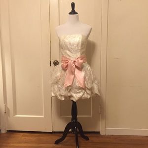 Sparkly Jessica McClintock Cocktail Dress w/ Bow