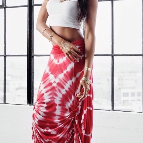 LAST ONE Black & White Maxi Strapless skirt - Picture 3 of 8