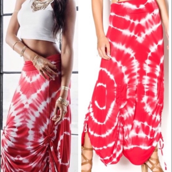 LAST ONE Black & White Maxi Strapless skirt - Picture 4 of 8