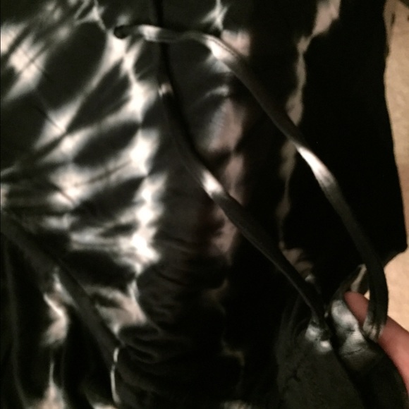 LAST ONE Black & White Maxi Strapless skirt - Picture 6 of 8