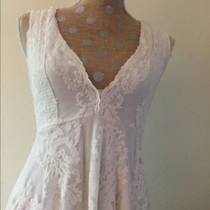 Free people white laced dress.