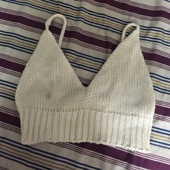 Brandy knitted crop tank