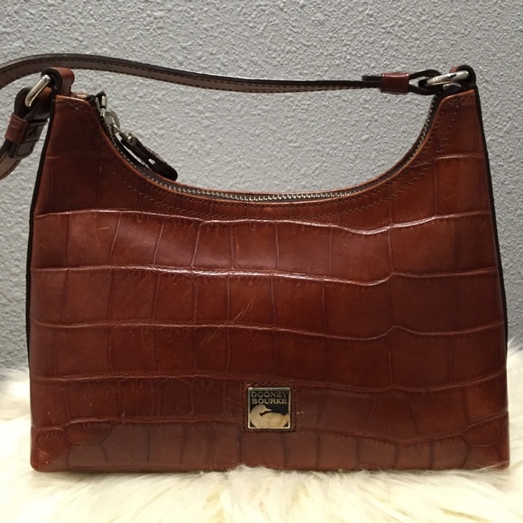 Small Faux Croc Leather Purse