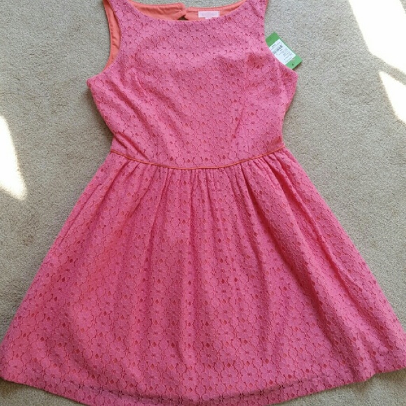 Lilly Pulitzer coral.laace dress