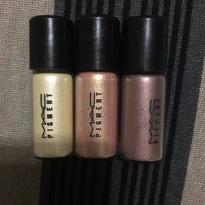 MAC makeup pigments MELON,GOLD DUSK &GOLD STROKE