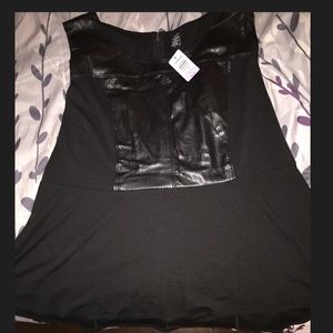 Torrid Black Peplum top with pleather