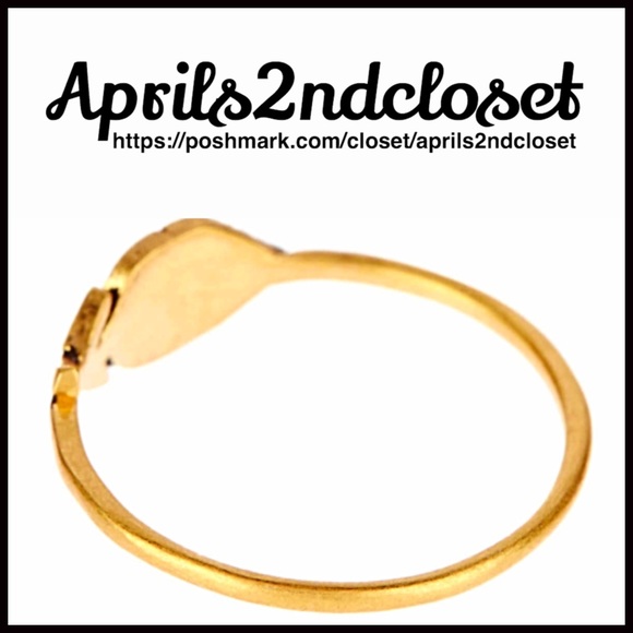 DOGEARED 14K GOLD PLATED SILVER ETCHED RING - Picture 5 of 8