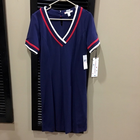 Tommy Hilfiger navy 10 dress w/red detail OBO