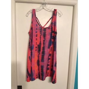 ASOS || Swing Sundress in Bright Tie Dye Print