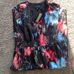 Jcrew drapey side slit dress in floral print