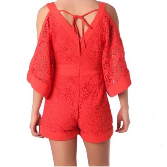 🚫SOLD🚫Orange Lace Romper-Last Unit - Picture 3 of 4
