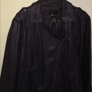 Leather type jacket