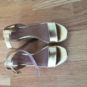 Lilly Pulitzer for Target Gold Wedges