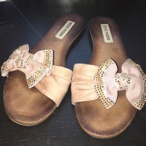 Pink Sparkle Bow Flats