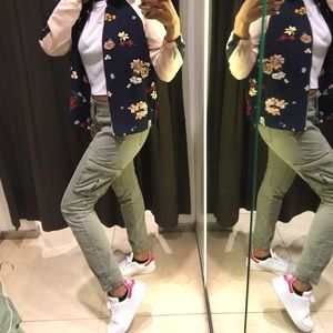 Zara Floral Printed Bomber