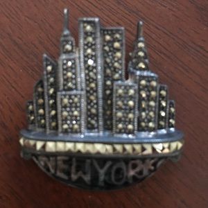 Sterling & Marcasite Judith Jack NYC brooch(1975)