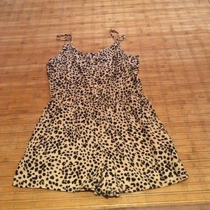 Cheetah print romper