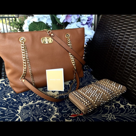 Michael kors gold chain tote!