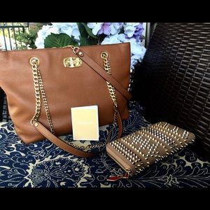 Michael kors gold chain tote!