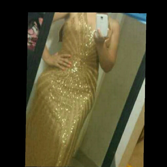 Night way gold gown