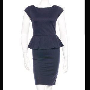 ALICE + OLIVIA, Navy peplum dress, size 6.