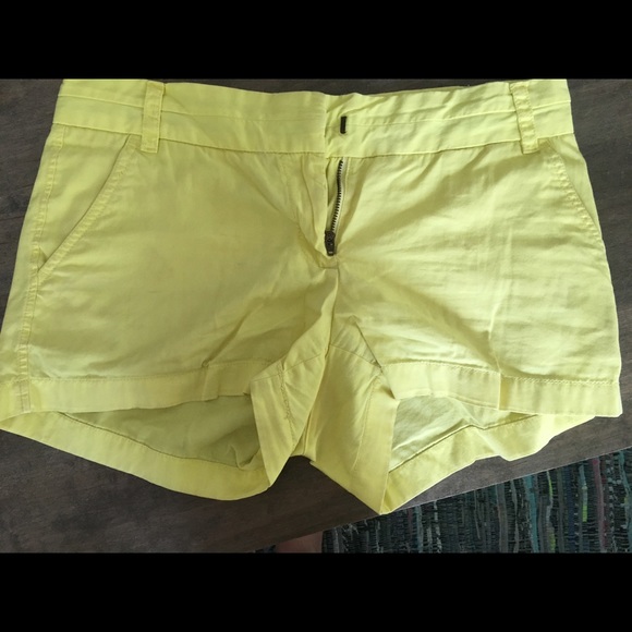 Yellow Jcrew Factory shorts