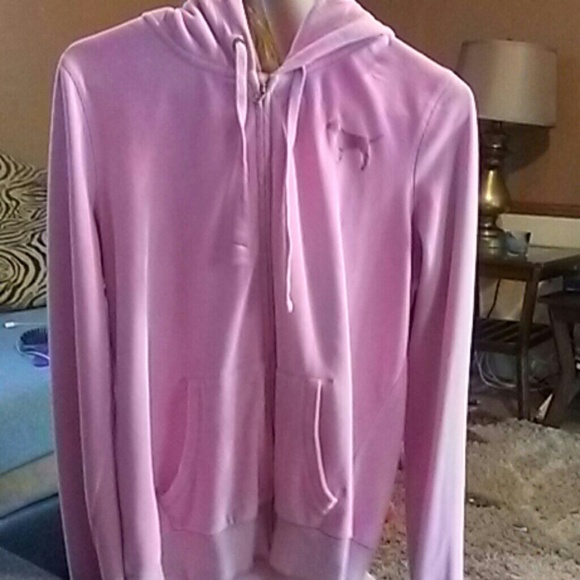Large pink zip up sweater