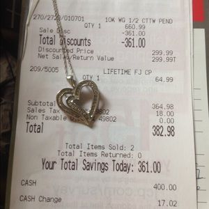 1/2 ct heart necklace