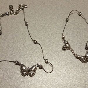 Brighton butterfly necklace and anklet