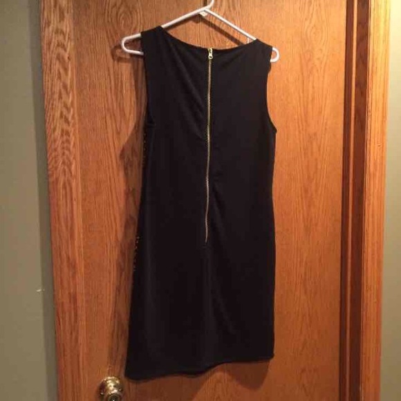 Black dress with gold studs - Picture 3 of 4