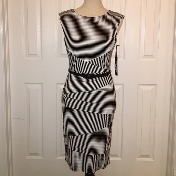 Black and White Striped Dress