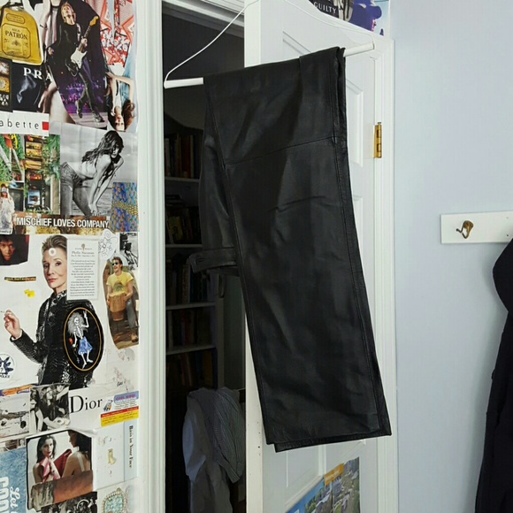 All black leather pants!