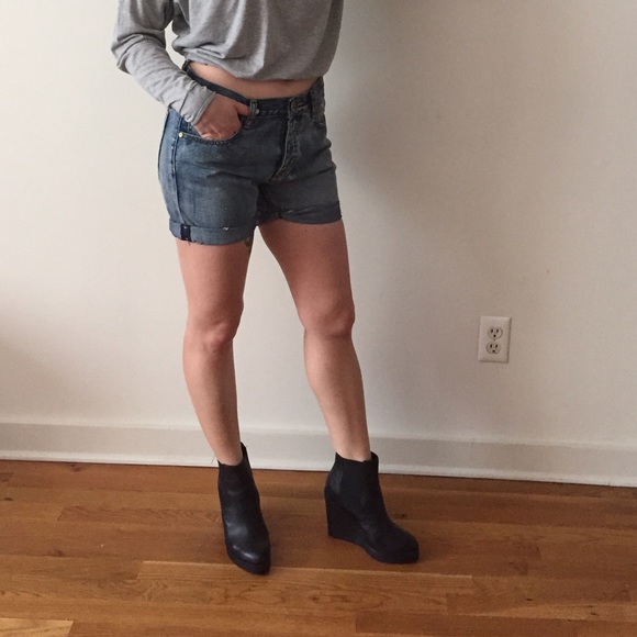 Aldo wedge booties wore once