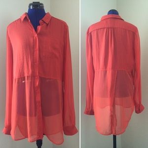 Free People Open-Back Blouse || Size L