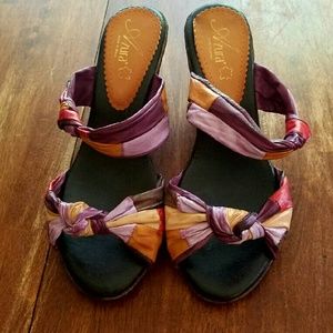 Patchwork Leather Wedges size 40