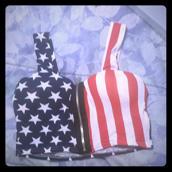 American Flag crop top