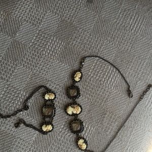 Vintage(1900s) hand carved cameo necklace&bracelet