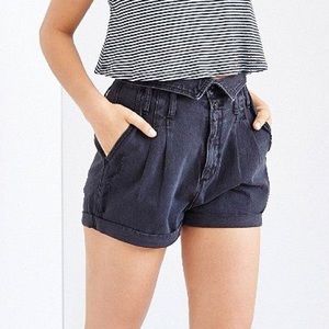 BDG high waisted shorts with fold-over waistband