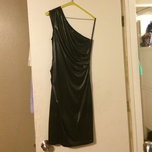 David Meister one shoulder dress