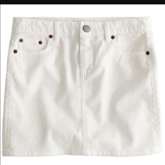 White denim j crew skirt - Picture 2 of 4