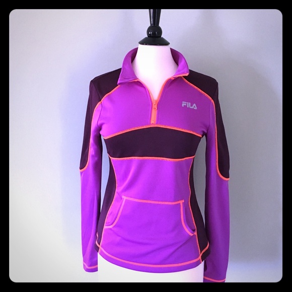 🎾FILA Purple/Orange Pullover Size Small🎾