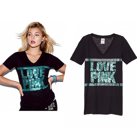 PINK Victoria's Secret Tops - Vs Pink Bling Tee