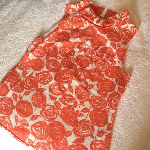 J crew sleeveless blouse floral