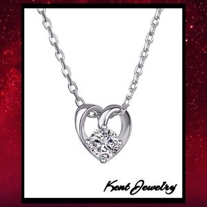 10$ OFF!Swarovski & White Gold Heart Necklace