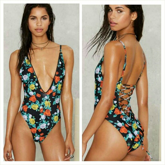 Nasty Gal Buds Out One Piece Swimsuit