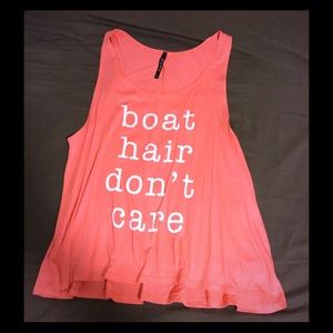 Boat hair don't care. Boutique tank top. New!