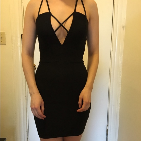 Black strappy Tobi dress