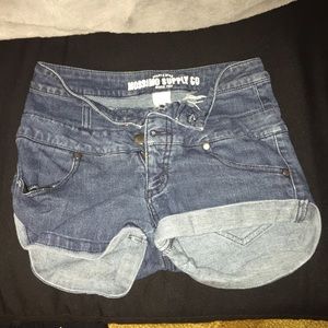 high waisted jean shorts!