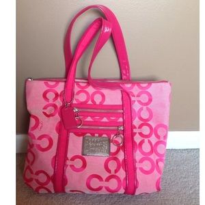 Authentic hot pink Coach purse !