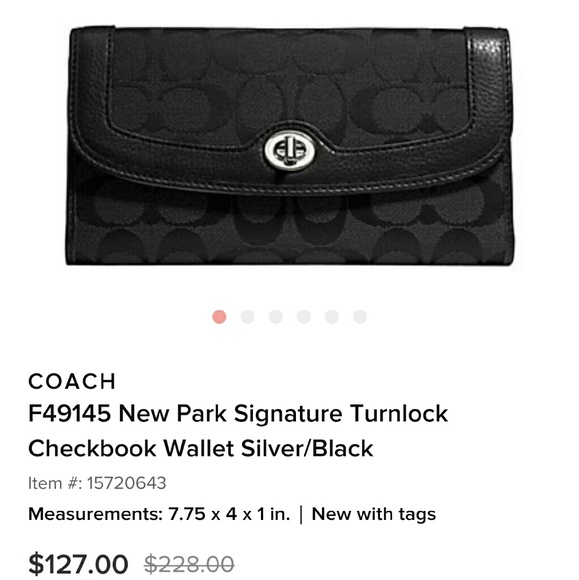 Coach - Black wallet and checkbook set